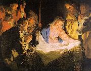 Gerrit van Honthorst Adoration of the Shepherds Sweden oil painting artist
